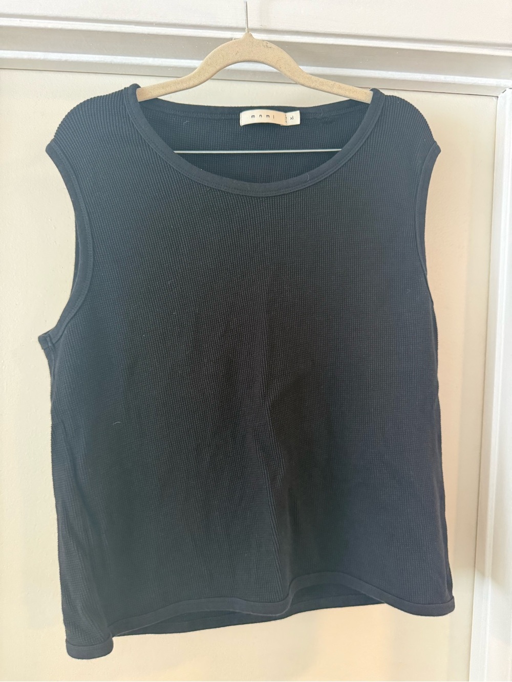 MNML Black Ribbed Streetware Sleeveless tank Top sz CL